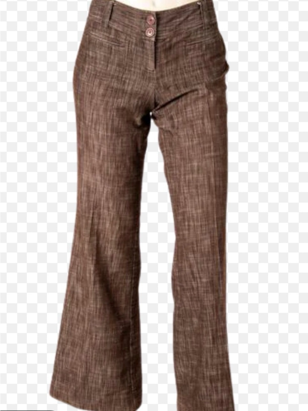 bill blass Brown Textured Flare Chinos